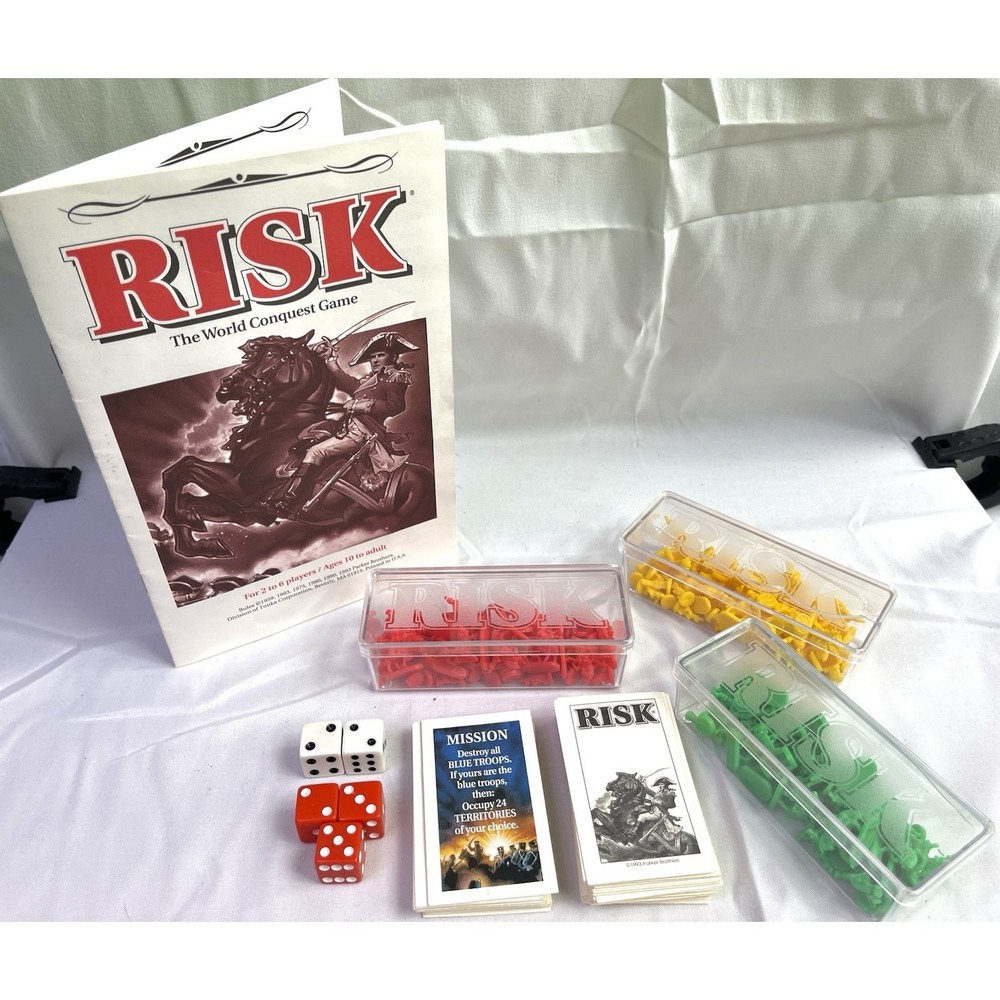 Vintage Risk 1993 Replacement Pieces Parts Rules Game